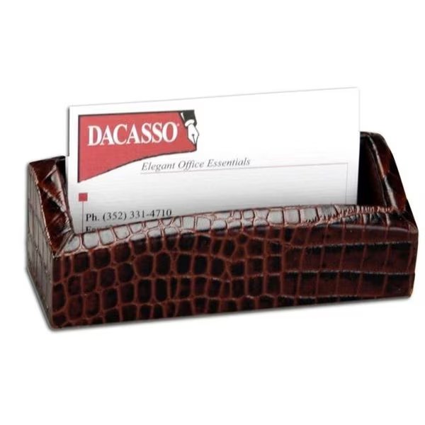 Dacasso A2007 Crocodile Embossed Leather Business Card Holder, Dacasso, Mfr#: A2007